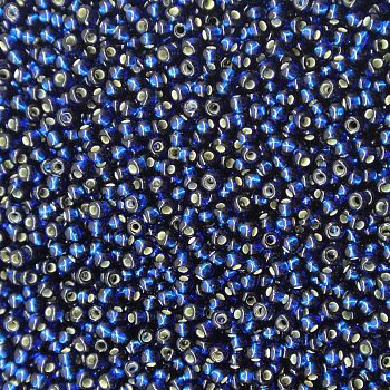 Preciosa Ornela Czech Glass Seed Beads 11/0 Silver Lined Aqua Blue (67100)
